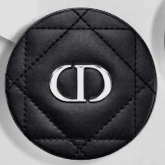 💋Dior Black Quilted Double Sided Compact Mirror *NEW - Picture 2 of 4